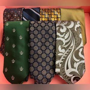 Lot of Lucky 7 Branded Ties: Dior, Piatteli, Ted Baker, etc
